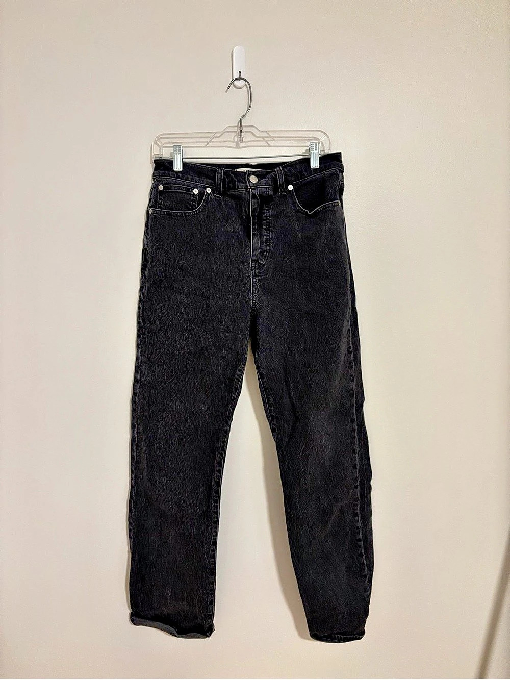 Madewell The '90s Straight Jean Black Jeans Waist 29